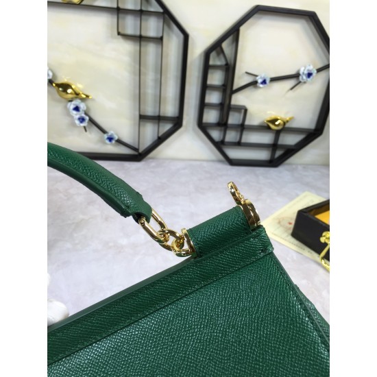 410 Small, high-end product [Dolce Gabbana] crossbody women's bag ➰Delicate handmade, classic style, solid color versatile, favorite of many celebrities, crossbody, mirror, overseas purchasing special products!Imported palm-print cowhide with original har
