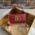 520 【Dolce Gabbana】New model number: 9113 original sheet ➰Delicate handmade, single shoulder crossbody, dual purpose, imported raw materials, real gold-plated DG logo on the bottom, the flip cover is hidden magnetic buckle, removable electroplated rutheni