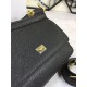 410 Small, high-end product [Dolce Gabbana] crossbody women's bag ➰Delicate handmade, classic style, solid color versatile, favorite of many celebrities, crossbody, mirror, overseas purchasing special products!Imported palm-print cowhide with original har