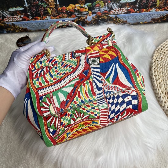 480 [Dolce Gabbana] Cowhide print, crossbody/carrying, with mirror, overseas purchasing special products, fashionable and aura, brand new bag style, any combination can be as long as there is a fashionable heart, you can keep it clearly, when and where DG