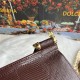 490 [Dolce Gabbana] Model number: 4660 Lizard Diamond Original Single Perfect Bag Shape Imported Top-Level Lizard Pattern Cowhide, Customized Vacuum High Electroplating Hardware, Versatile Bag Style, Hand-in Crossbody is suitable for any occasion, Gorgeou