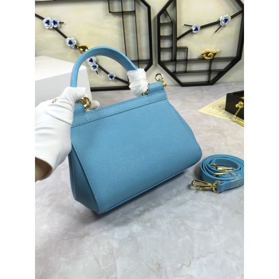 410 Small, high-end product [Dolce Gabbana] crossbody women's bag ➰Delicate handmade, classic style, solid color versatile, favorite of many celebrities, crossbody, mirror, overseas purchasing special products!Imported palm-print cowhide with original har