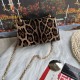 630 [Dolce Gabbana] Model number: 4153 patent leather leopard print, original single ➰Delicate handmade series crossbody bags, imported raw materials, front embellishment of resin bottom, real gold-plated DG logo, front flip cover adopts hidden magnetic b