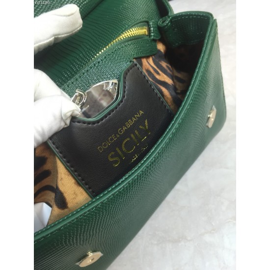 530 Medium size [Dolce Gabbana] Colorful Diamond Lizard Pattern Crossbody Bag Original Single Perfect Bag Shape Imported Top-Level Lizard Pattern Cowhide, Customized Vacuum High Electroplating Hardware All-match Bag Style Hand-Owned Crossbody is suitable 