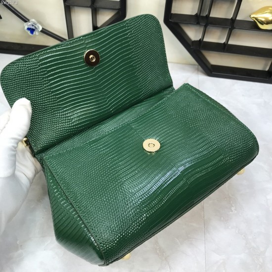 470 Small [Dolce Gabbana] Colorful Diamond Lizard Pattern Crossbody Bag Original Single Perfect Bag Shape Imported Top-Level Lizard Pattern Cowhide, Customized Vacuum High Electroplating Hardware All-match Bag Shape Hand-Off Crossbody is suitable for any 