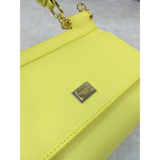410 Small, high-end product [Dolce Gabbana] crossbody women's bag ➰Delicate handmade, classic style, solid color versatile, favorite of many celebrities, crossbody, mirror, overseas purchasing special products!Imported palm-print cowhide with original har