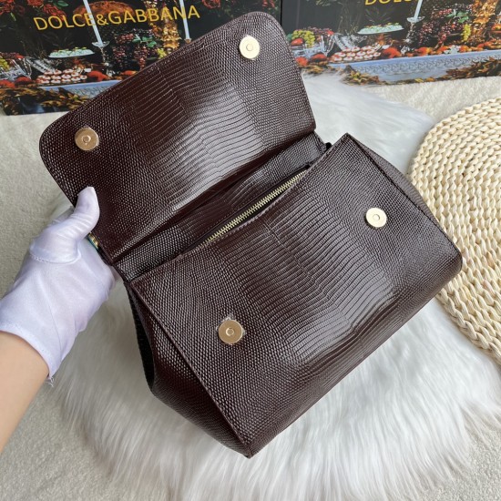 510 [Dolce Gabbana] Model number: 4662 Lizard Diamond Original Single Perfect Bag Shape Imported Top-Level Lizard Pattern Cowhide, Customized Vacuum High Electroplating Hardware, Versatile Bag Style, Hand-in Crossbody is suitable for any occasion, Gorgeou