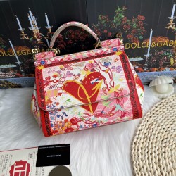 480 [Dolce Gabbana] Cowhide print, crossbody/carrying, with mirror, overseas purchasing special products, fashionable and aura, brand new bag style, any combination can be as long as there is a fashionable heart, you can keep it clearly, when and where DG