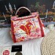 480 [Dolce Gabbana] Cowhide print, crossbody/carrying, with mirror, overseas purchasing special products, fashionable and aura, brand new bag style, any combination can be as long as there is a fashionable heart, you can keep it clearly, when and where DG