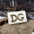 600 【Dolce Gabbana】Top original list ➰Delicate handmade series crossbody bags, imported raw materials, front embellishment, resin bottom plated true gold DG logo, front flip cover adopts hidden magnetic buckle opening and closing, fixed electroplated ruth