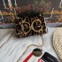 630 [Dolce Gabbana] Model number: 4153 patent leather leopard print, original single ➰Delicate handmade series crossbody bags, imported raw materials, front embellishment of resin bottom, real gold-plated DG logo, front flip cover adopts hidden magnetic b