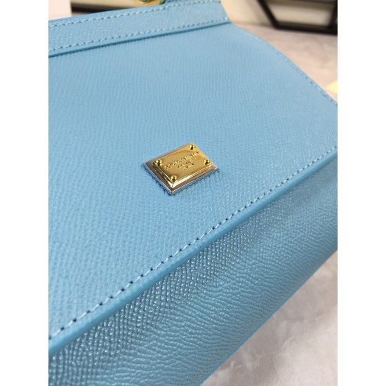 410 Small, high-end product [Dolce Gabbana] crossbody women's bag ➰Delicate handmade, classic style, solid color versatile, favorite of many celebrities, crossbody, mirror, overseas purchasing special products!Imported palm-print cowhide with original har