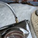 570 [Dolce Gabbana] Model number: 9112 Original order ➰Delicate handmade, imported cowhide bag body with pure handmade oil edges on top, embellished with standing effect quilted DG log Fashion trend, favorite of many celebrities, crossbody, overseas purch