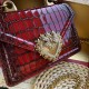 530 [Dolce Gabbana] Chain hand-held crossbody bag model number: 6613 crocodile pattern Top original list ➰Delicious handmade Imported cowhide with original hardware bag body top handmade oil edges The favorite of many celebrities, crossbody can be crossbo
