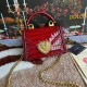 550 [Dolce Gabbana] Chain hand-held crossbody bag model number: 6613 crocodile pattern Original list ➰Delicious handmade Imported cowhide with original hardware bag body top pure handmade oil edges The favorite of many celebrities is Crossbody, Special pr