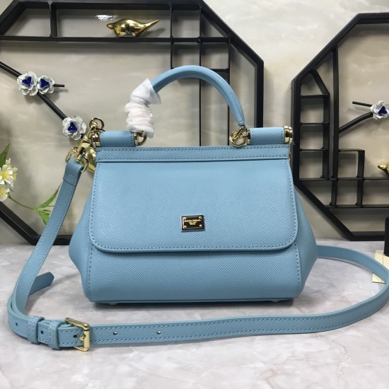 410 Small, high-end product [Dolce Gabbana] crossbody women's bag ➰Delicate handmade, classic style, solid color versatile, favorite of many celebrities, crossbody, mirror, overseas purchasing special products!Imported palm-print cowhide with original har