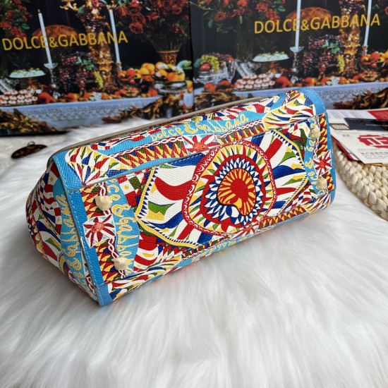 480 [Dolce Gabbana] Cowhide print, crossbody/carrying, with mirror, overseas purchasing special products, fashionable and aura, brand new bag style, any combination can be as long as there is a fashionable heart, you can keep it clearly, when and where DG