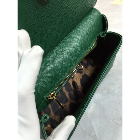 410 Small, high-end product [Dolce Gabbana] crossbody women's bag ➰Delicate handmade, classic style, solid color versatile, favorite of many celebrities, crossbody, mirror, overseas purchasing special products!Imported palm-print cowhide with original har