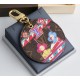 45-Dujia round brand keychain pendant series bumper car round ⭕️Coffee color sun flower doll playground bumper car pattern ➕Back red background gold buckle picture color 1️⃣ color️Select 45-Dujia round brand keychain pendant series bumper car round ⭕️Coffee color sun flower doll playground bumper car pattern ➕Back red background gold buckle picture color 1️⃣ color️Select