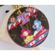 45-Dujia round brand keychain pendant series bumper car round ⭕️Coffee color sun flower doll playground bumper car pattern ➕Back red background gold buckle picture color 1️⃣ color️Select 45-Dujia round brand keychain pendant series bumper car round ⭕️Coffee color sun flower doll playground bumper car pattern ➕Back red background gold buckle picture color 1️⃣ color️Select
