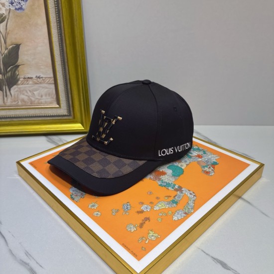 40 hottest model [Louis Vuitton] colorful embroidered pure cotton baseball cap, heavy-duty techniques, Korean trend, fashionable and elegant, handsome guys and beauties must buy with dust bag️❤️❤️❤️❤️ men and women must have!!!