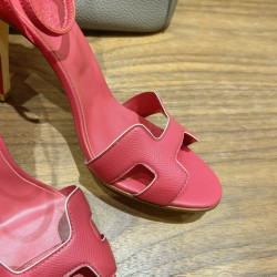 Palmprint. Heel height 10.5cm Hermes top version. High-heeled sandals P350Herme* Early Spring Counter New High-heeled Sandal Series ✔️Upper: Epson leather suede palm print ✔️Inner: Imported mixed-bred sheepskin ✔️Heel height: 10.5cm ✔️Outs: Original Itali