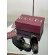✌️Gucci✌️Hot-up version is launched in 2025 early autumn new GUCCi high-end boutique semi-slippers 325 Gucci [Paint Leather G G Crystal] mesh diamond luxury crystal Loaf Baotou slippers top purchasing quality!The original version is replicated 1:1, and ev