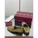 ✌️Gucci✌️Hot-up version is on the market [Women's] 2025 early autumn latest GUCCI horse buckle heel 2 wear single shoes deer leather frosted leather loafer casual driving shoes 360 fabric: imported suede mercerated beef reverse velvet delicate retro feel,