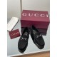 ✌️Gucci✌️Hot-up version is on the market [Women's] 2025 early autumn latest GUCCI horse buckle heel 2 wear single shoes deer leather frosted leather loafer casual driving shoes 360 fabric: imported suede mercerated beef reverse velvet delicate retro feel,