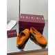 ✌️Gucci✌️Hot-up version is on the market [Women's] 2025 early autumn latest GUCCI horse buckle heel 2 wear single shoes deer leather frosted leather loafer casual driving shoes 360 fabric: imported suede mercerated beef reverse velvet delicate retro feel,