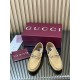 ✌️Gucci✌️Hot-up version is on the market [Women's] 2025 early autumn latest GUCCI horse buckle heel 2 wear single shoes deer leather frosted leather loafer casual driving shoes 360 fabric: imported suede mercerated beef reverse velvet delicate retro feel,