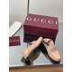 ✌️Gucci✌️Hot-up version is on the market [Women's] 2025 early autumn latest GUCCI horse buckle heel 2 wear single shoes deer leather frosted leather loafer casual driving shoes 360 fabric: imported suede mercerated beef reverse velvet delicate retro feel,