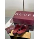 ✌️Gucci✌️Hot-up version is launched in 2025 early autumn new GUCCi high-end boutique semi-slippers 325 Gucci [Paint Leather G G Crystal] mesh diamond luxury crystal Loaf Baotou slippers top purchasing quality!The original version is replicated 1:1, and ev
