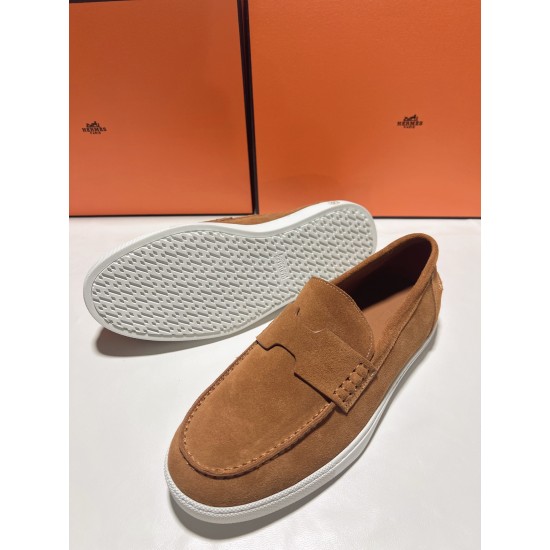 Hermes ❤️Couple model ❤️Loafers are on the market 290♥2025 HERMES Hermes latest hit, developed simultaneously on the official website, original quality code number Women's code 36/46 Hermes ❤️Couple model ❤️Loafers are on the market 290♥2025 HERMES Hermes latest hit, developed simultaneously on the official website, original quality code number Women's code 36/46