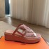 Hermes... a Eclair slippers 2024 new product + hot series of shoes with light soles, with a certain thickness that increases the height and makes your legs look longer!Body, breathable and comfortable technology fabric!A single item that combines color co