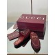 ✌️Gucci✌️Hot-up version is launched in 2025 early autumn new GUCCi high-end boutique semi-slippers 325 Gucci [Paint Leather G G Crystal] mesh diamond luxury crystal Loaf Baotou slippers top purchasing quality!The original version is replicated 1:1, and ev