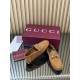✌️Gucci✌️Hot-up version is on the market [Women's] 2025 early autumn latest GUCCI horse buckle heel 2 wear single shoes deer leather frosted leather loafer casual driving shoes 360 fabric: imported suede mercerated beef reverse velvet delicate retro feel,