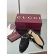 ✌️Gucci✌️Hot-up version is launched in 2025 early autumn new GUCCi high-end boutique semi-slippers 325 Gucci [Paint Leather G G Crystal] mesh diamond luxury crystal Loaf Baotou slippers top purchasing quality!The original version is replicated 1:1, and ev
