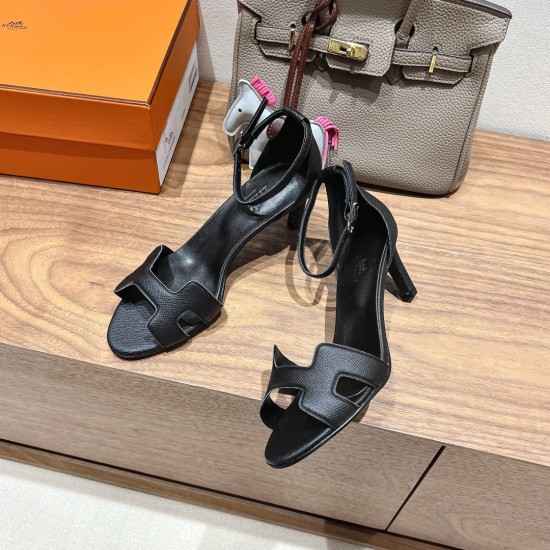 Palmprint. Heel height 7cm Hermes top version. High-heeled sandals 350Herm early spring counter new high-heeled sandal series ✔️Upper: Epson leather suede palm print ✔️Inner: Imported mixed-bred sheepskin ✔️Heel height: 7cm 9cm 10.5cm ✔️outsole: Original 