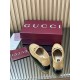 ✌️Gucci✌️Hot-up version is on the market [Women's] 2025 early autumn latest GUCCI horse buckle heel 2 wear single shoes deer leather frosted leather loafer casual driving shoes 360 fabric: imported suede mercerated beef reverse velvet delicate retro feel,