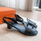 Hermes top-grade, medium-heeled, pig nose sandals Hermes... a Eclair 2025 new color + hot series style is super positive, with a certain thickness to increase the height and make your legs look longer!A single item that is breathable and comfortable in th Hermes top-grade, medium-heeled, pig nose sandals Hermes... a Eclair 2025 new color + hot series style is super positive, with a certain thickness to increase the height and make your legs look longer!A single item that is breathable and comfortable in th
