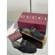 ✌️Gucci✌️Hot-up version is launched in 2025 early autumn new GUCCi high-end boutique semi-slippers 325 Gucci [Paint Leather G G Crystal] mesh diamond luxury crystal Loaf Baotou slippers top purchasing quality!The original version is replicated 1:1, and ev