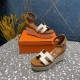Herms/Hermès [Celebration] [Celebration] Heeled rope sandal series ① Fabric: cowhide/special fabric ⑥ Inner footbed: sheepskin ③ Outsole: genuine leather outsole ④ Heel height: front sole 4.5cm thick / heel height 8cm ⑤Size: 35-39 (customized by 40/41/42)