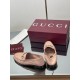 ✌️Gucci✌️Hot-up version is on the market [Women's] 2025 early autumn latest GUCCI horse buckle heel 2 wear single shoes deer leather frosted leather loafer casual driving shoes 360 fabric: imported suede mercerated beef reverse velvet delicate retro feel,