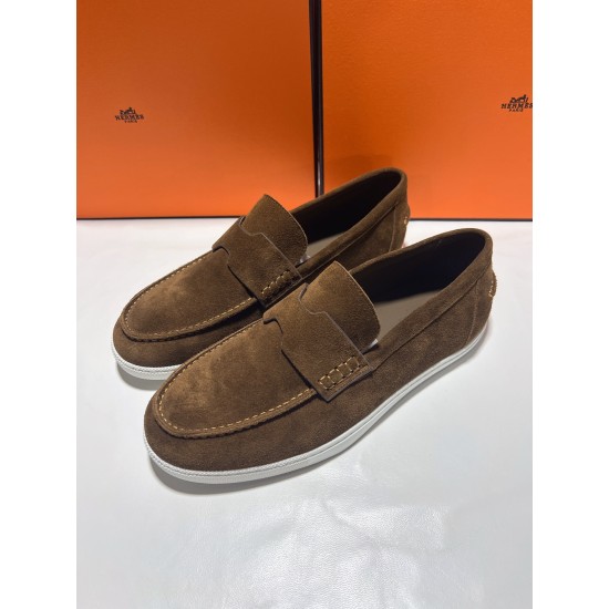 Hermes ❤️Couple model ❤️Loafers are on the market 290♥2025 HERMES Hermes latest hit, developed simultaneously on the official website, original quality code number Women's code 36/46 Hermes ❤️Couple model ❤️Loafers are on the market 290♥2025 HERMES Hermes latest hit, developed simultaneously on the official website, original quality code number Women's code 36/46