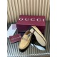 ✌️Gucci✌️Hot-up version is on the market [Women's] 2025 early autumn latest GUCCI horse buckle heel 2 wear single shoes deer leather frosted leather loafer casual driving shoes 360 fabric: imported suede mercerated beef reverse velvet delicate retro feel,