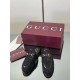 ✌️Gucci✌️Hot-up version is launched in 2025 early autumn new GUCCi high-end boutique semi-slippers 325 Gucci [Paint Leather G G Crystal] mesh diamond luxury crystal Loaf Baotou slippers top purchasing quality!The original version is replicated 1:1, and ev