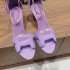 Palmprint. Heel height 7cm Hermes top version. High-heeled sandals 350Herme* Early Spring Counter New High-heeled Sandal Series ✔️Upper: Epson leather suede palm print ✔️Inner: Imported mixed-bred sheepskin ✔️Heel height: 7cm 9cm 10.5cm ✔️Outs: Original I