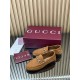 ✌️Gucci✌️Hot-up version is on the market [Women's] 2025 early autumn latest GUCCI horse buckle heel 2 wear single shoes deer leather frosted leather loafer casual driving shoes 360 fabric: imported suede mercerated beef reverse velvet delicate retro feel,